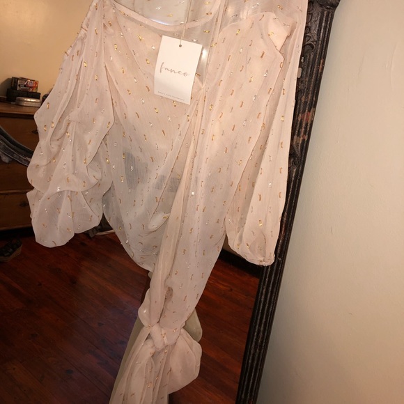 NWT 12th Tribe heartbreaker ruffled tie top - Picture 6 of 8